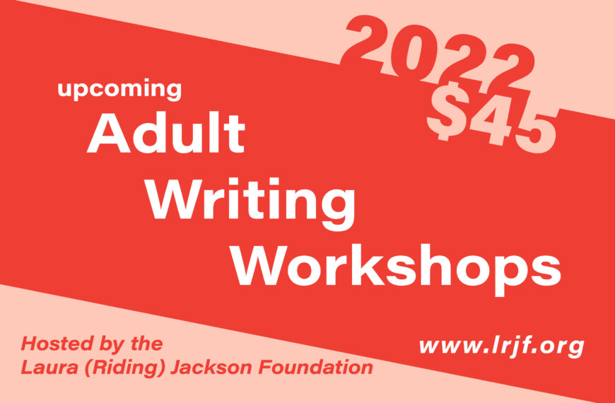 Sign up for Adult Writing Workshops in 2022!