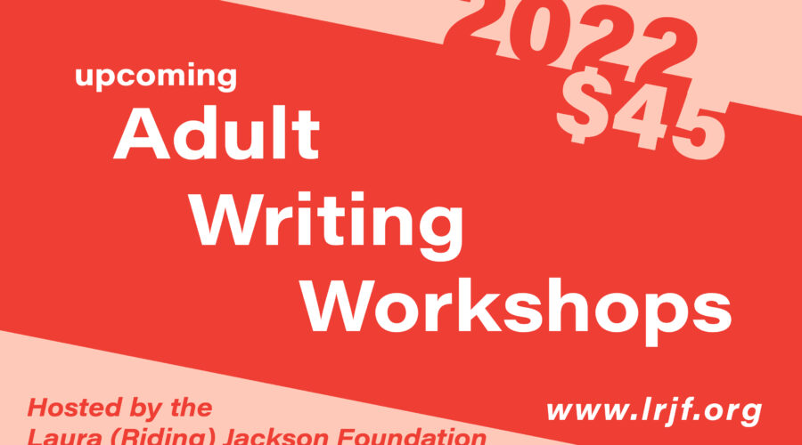 Upcoming adult writing workshops for 2022